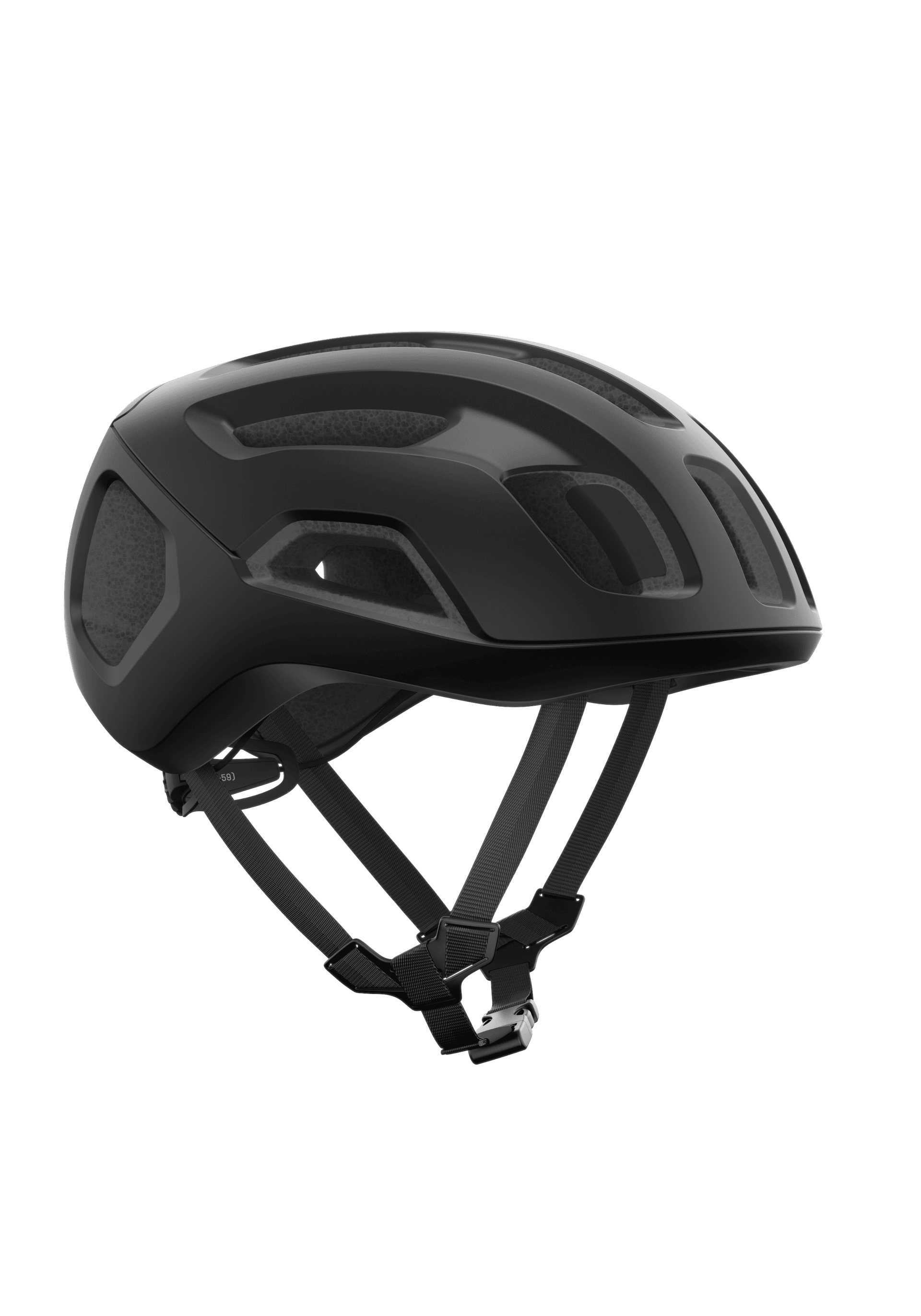 POC Ventral Air MIPS helmet in Uranium Black, front ventilation ports