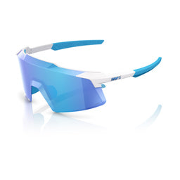 100% - Aerocraft - Matte White - HiPER Blue Mirror