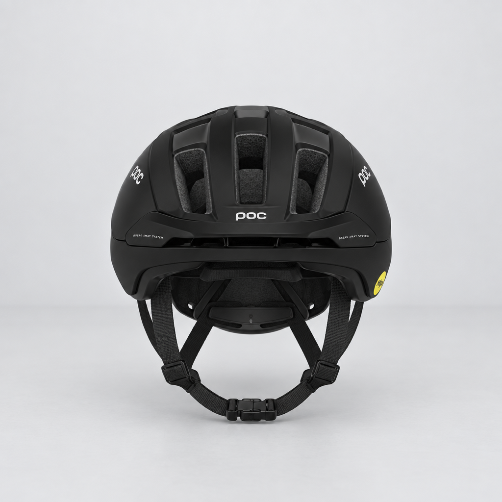 POC Axion Race MIPS helmet in black, trail helmet