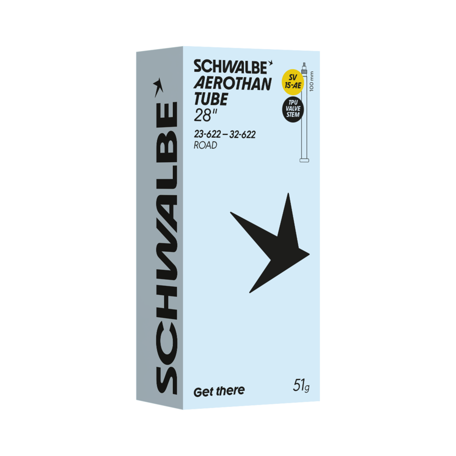 Schwalbe Aerothan Tube 23/28, TPU inner tube packaging detail