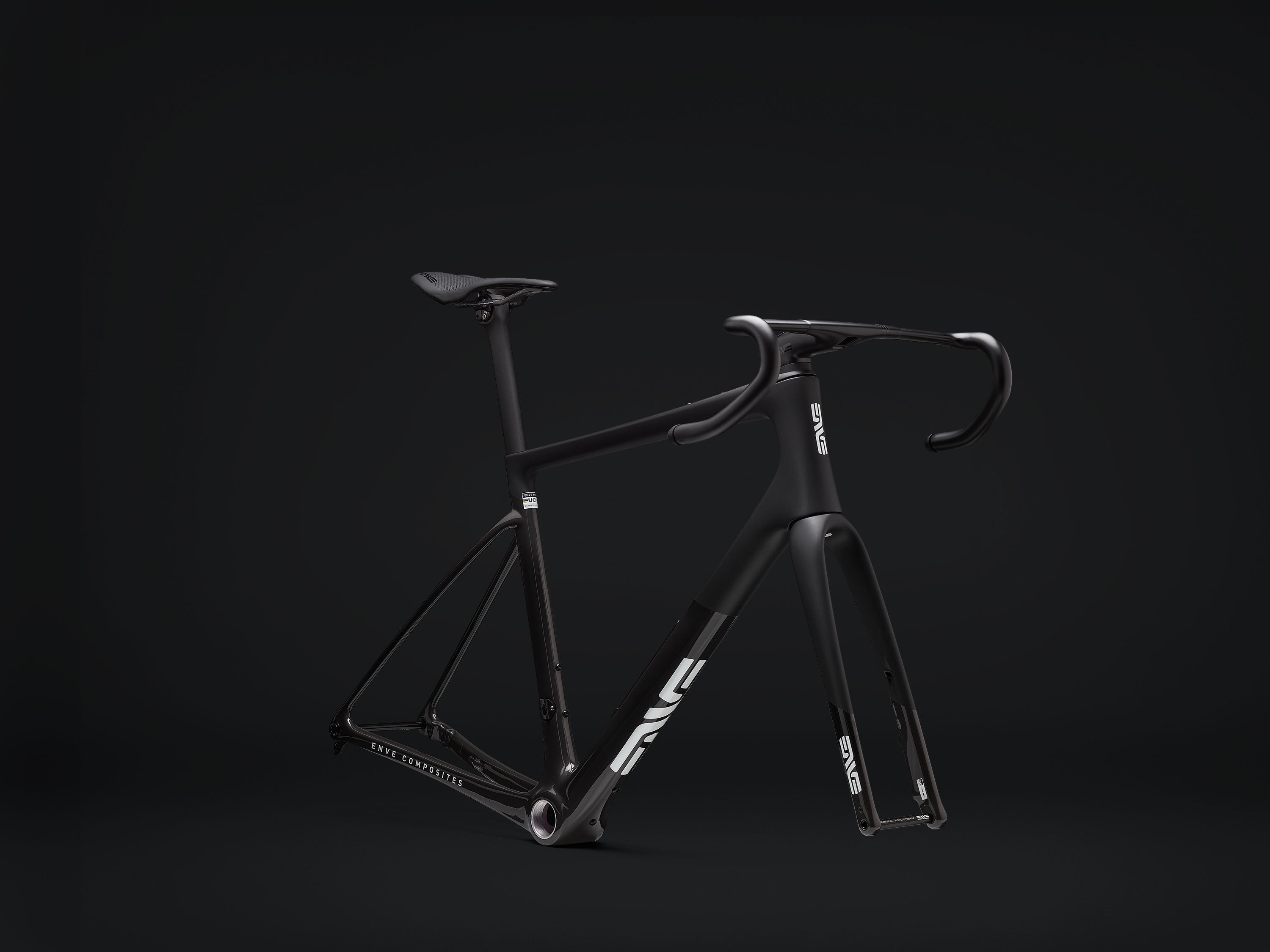 ENVE Fray all-road bike in black, front three quarter