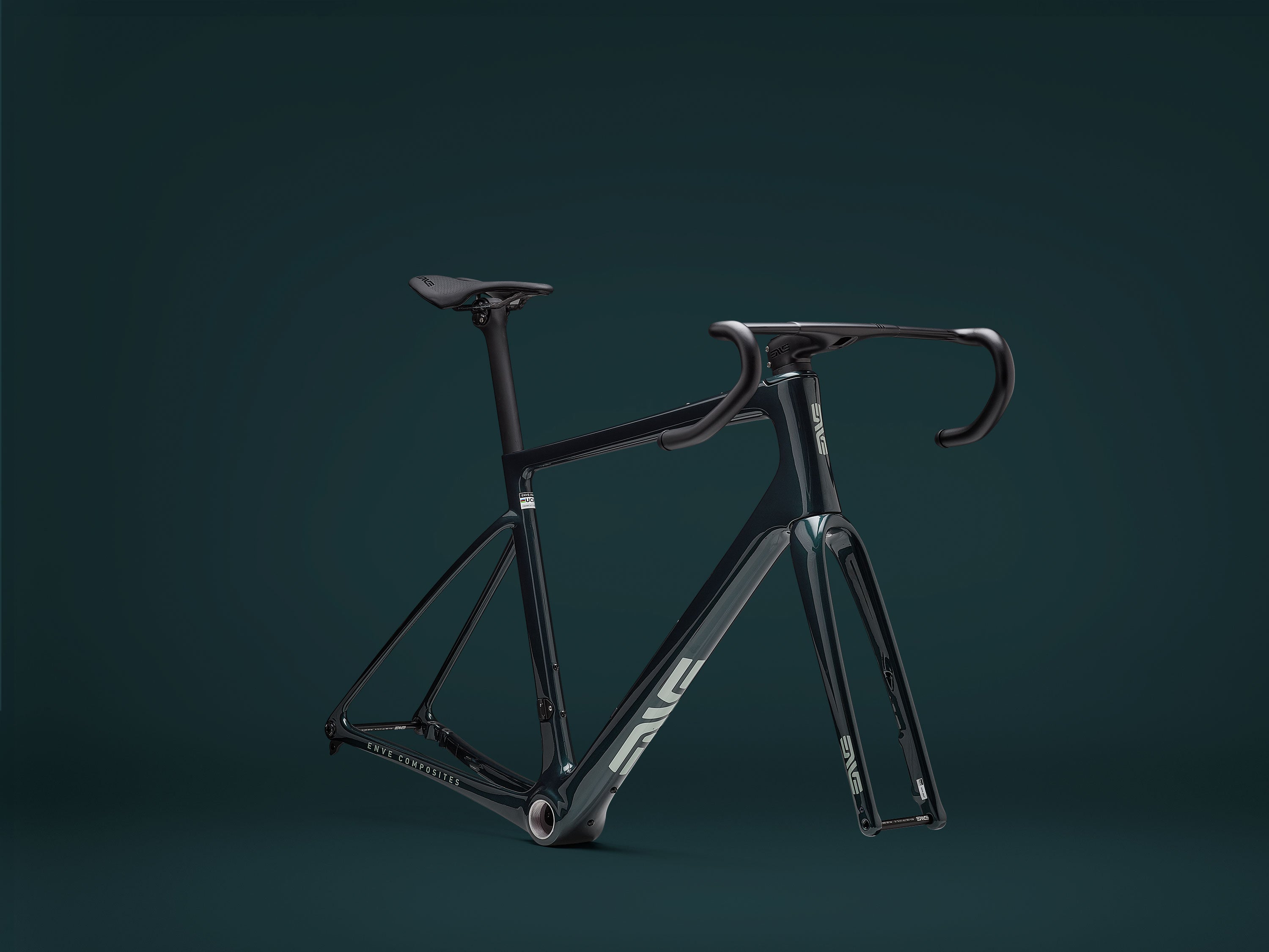 ENVE Fray all-road bike in green, front three quarter