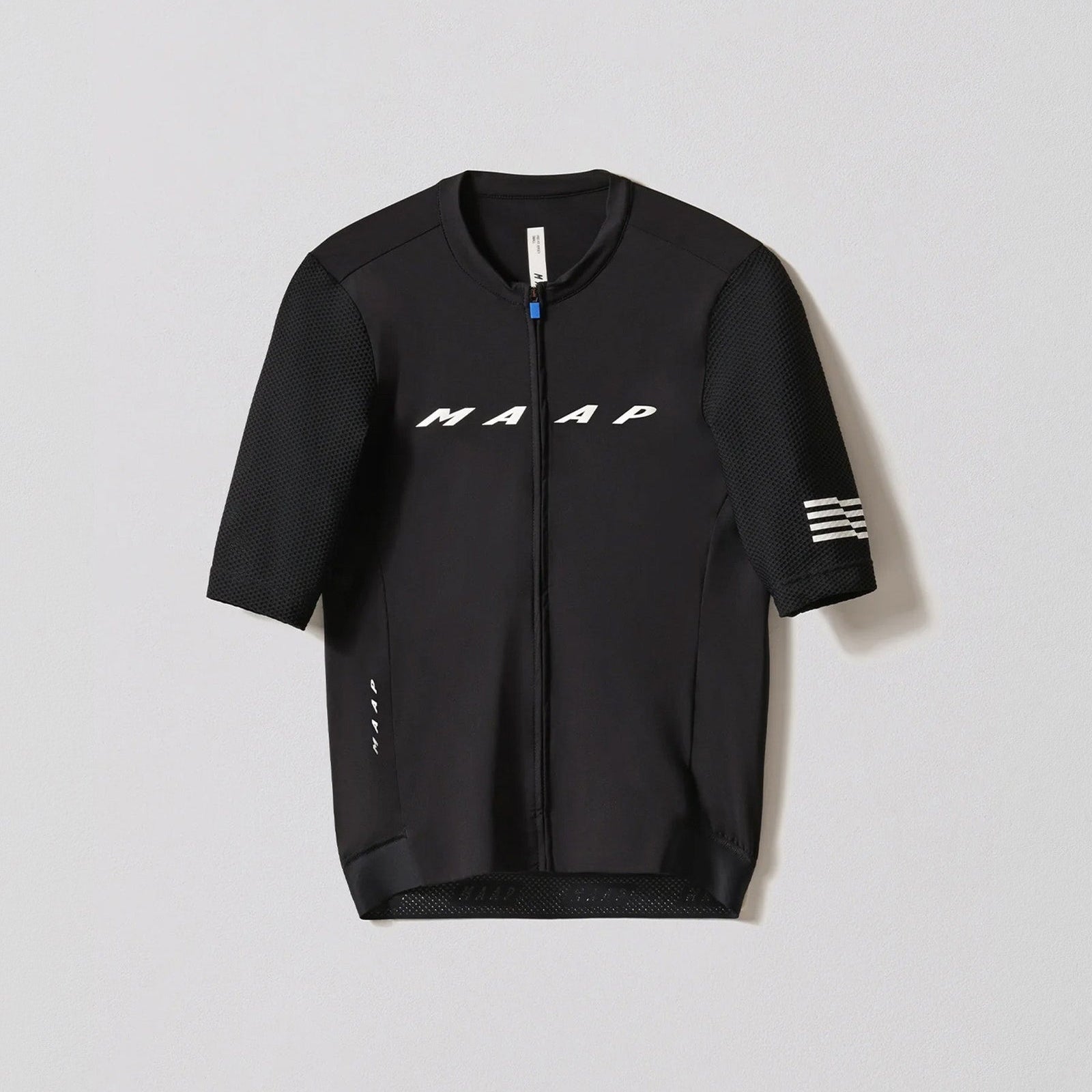 MAAP Evade Pro Base Jersey 2.0 in Black, cycling jersey flat lay
