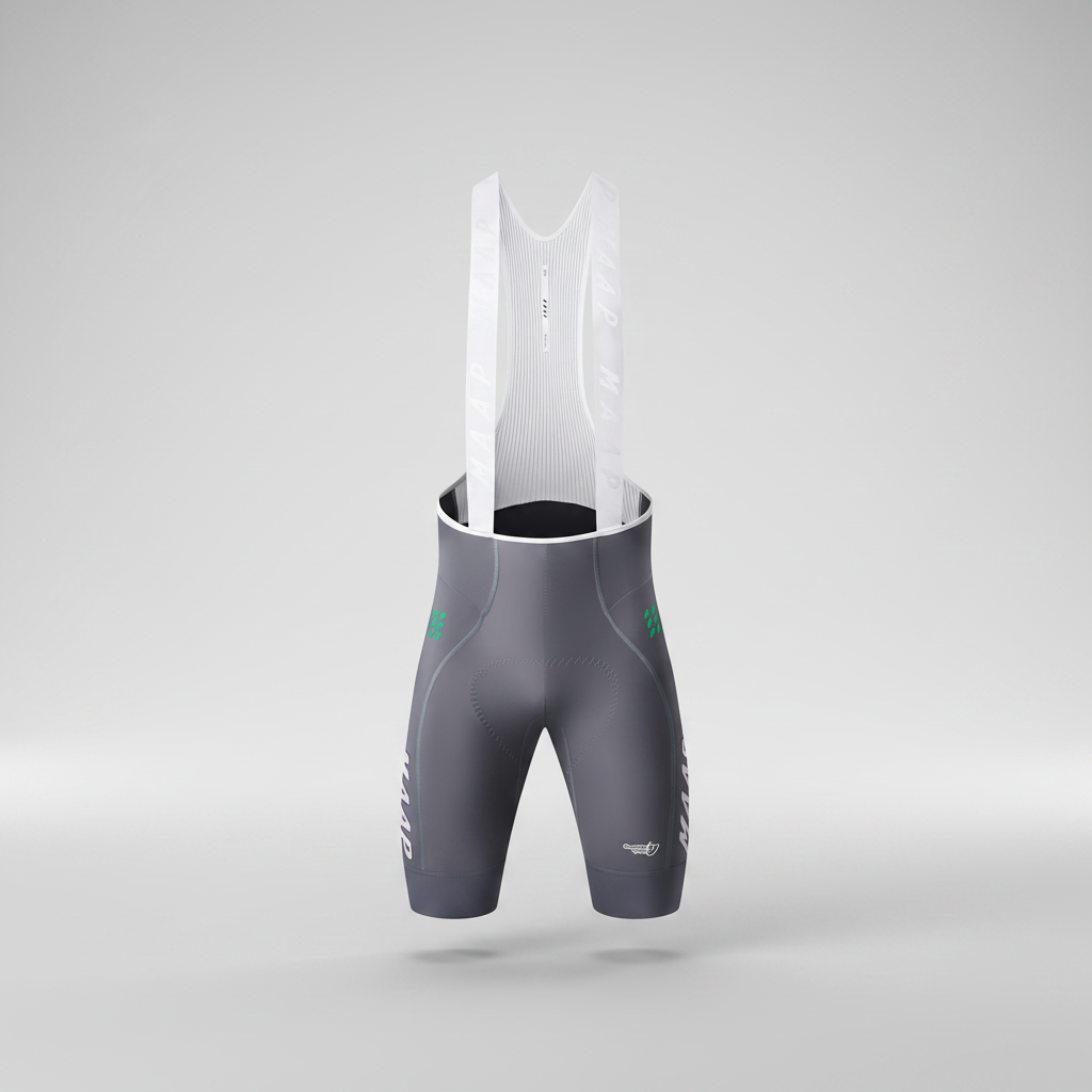 MAAP WorldTour 26 Team Bib Evo in Odyssey White, bib shorts flat lay