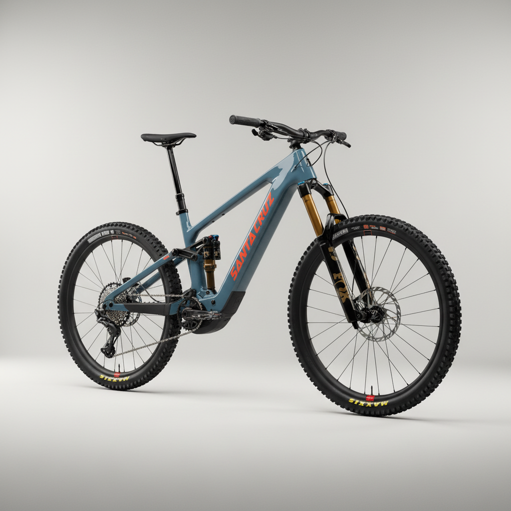 Santa Cruz Vala XT Di2 RSV, electric mountain bike in gloss slate blue