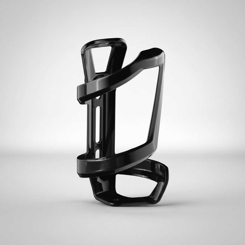 Bontrager Side Swipe, side-entry bottle cage holding a bottle