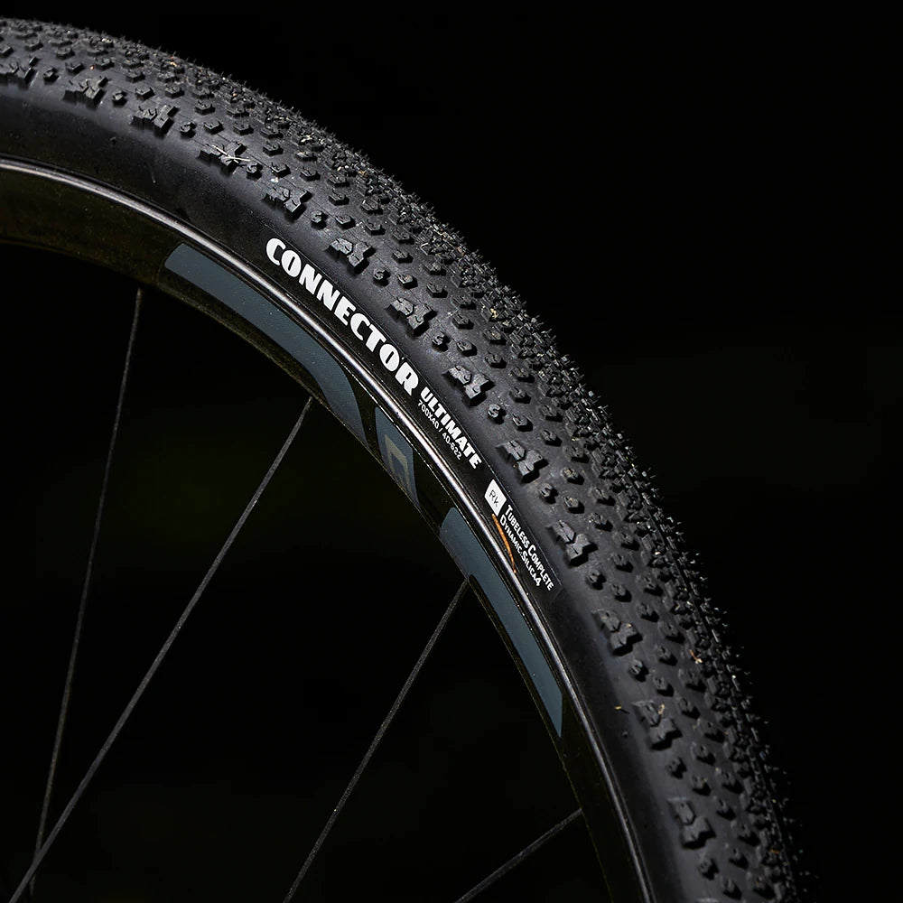 Goodyear Connector Tyre from the side with a black background