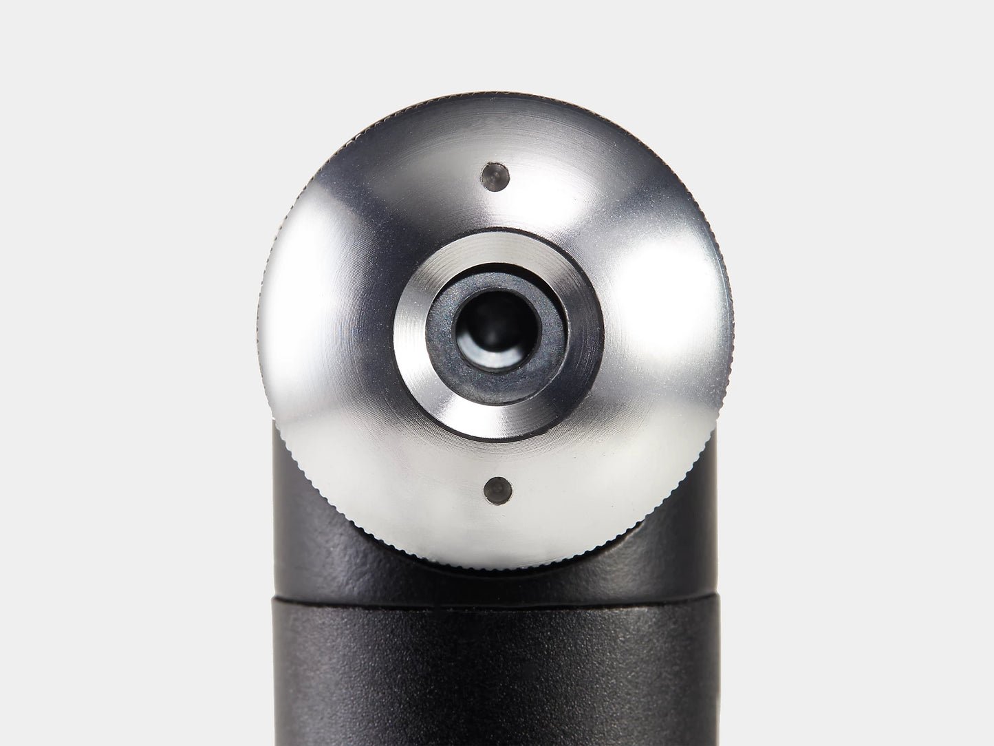 Bontrager Air Support pump zoomed into top part on a white background