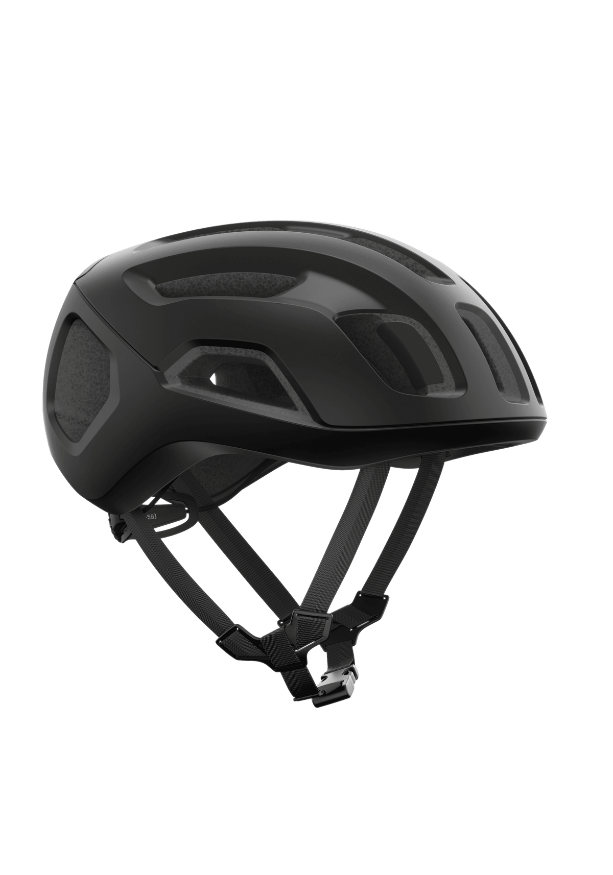 POC Ventral Air MIPS helmet in Uranium Black, front ventilation ports