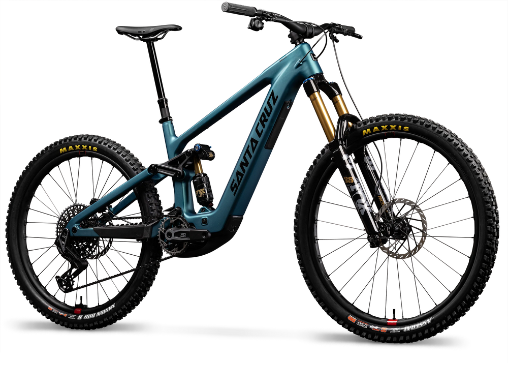 Santa Cruz Bullit, electric mountain bike in blue