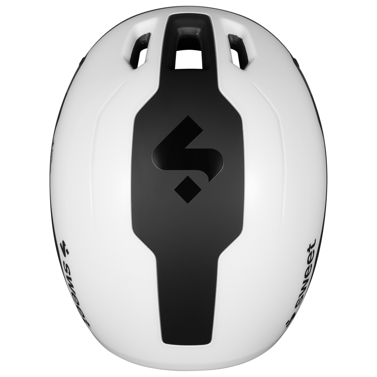 Sweet Protection Tucker III 2Vi Mips, helmet in satin white showing the vents and tail