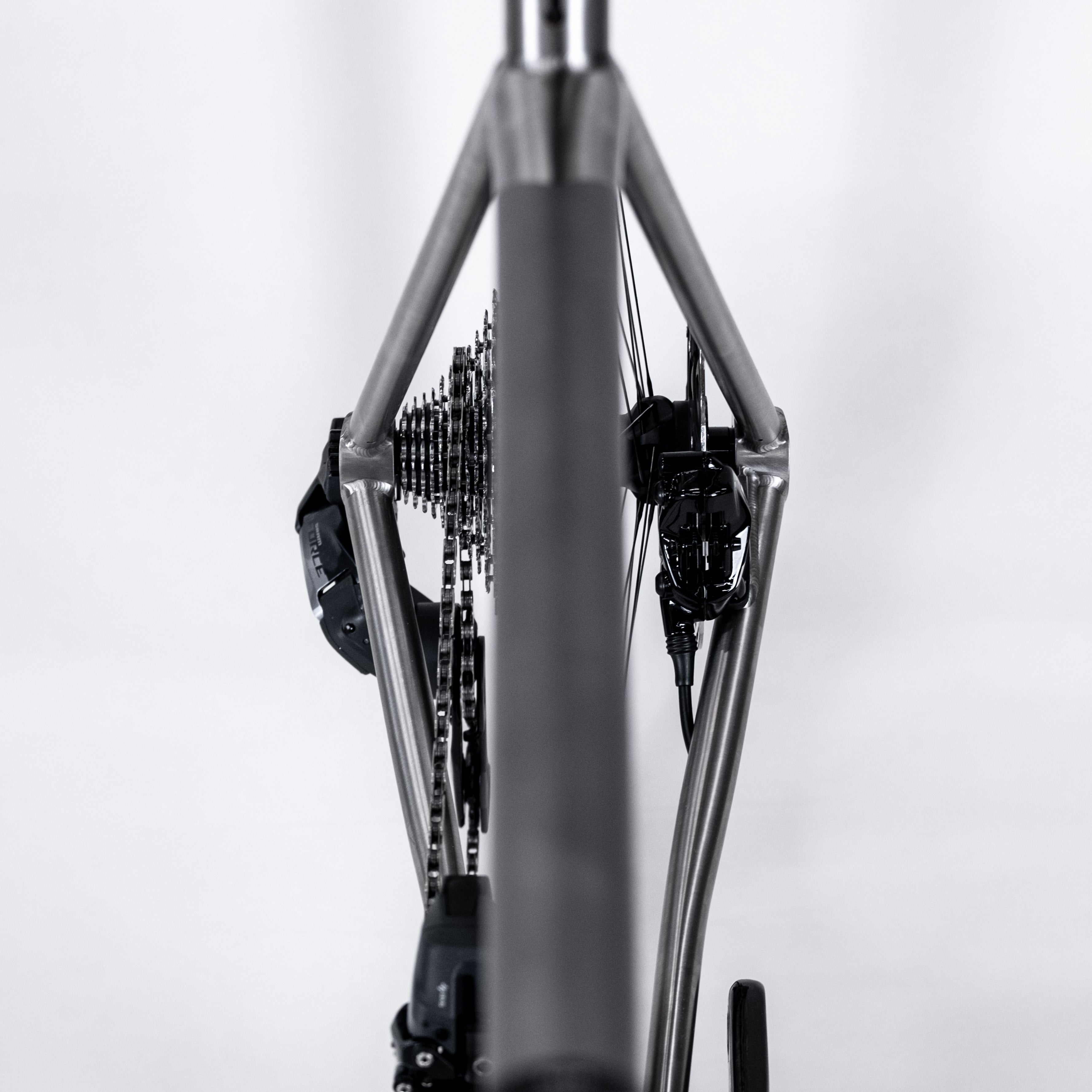 Curve Belgie DISC, titanium road bike disc brake detail