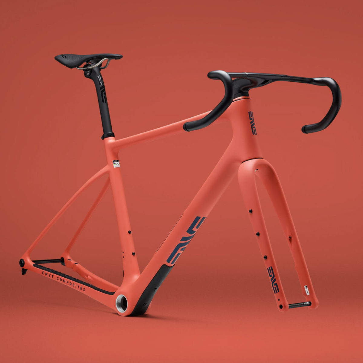 ENVE MOG gravel bike in Coral, three quarter view