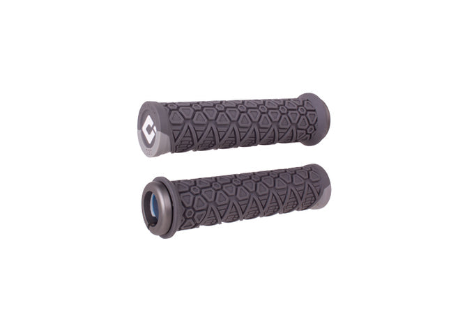 ODI Vanquish v2.1, lock-on grips showing hexagon and triangle pattern