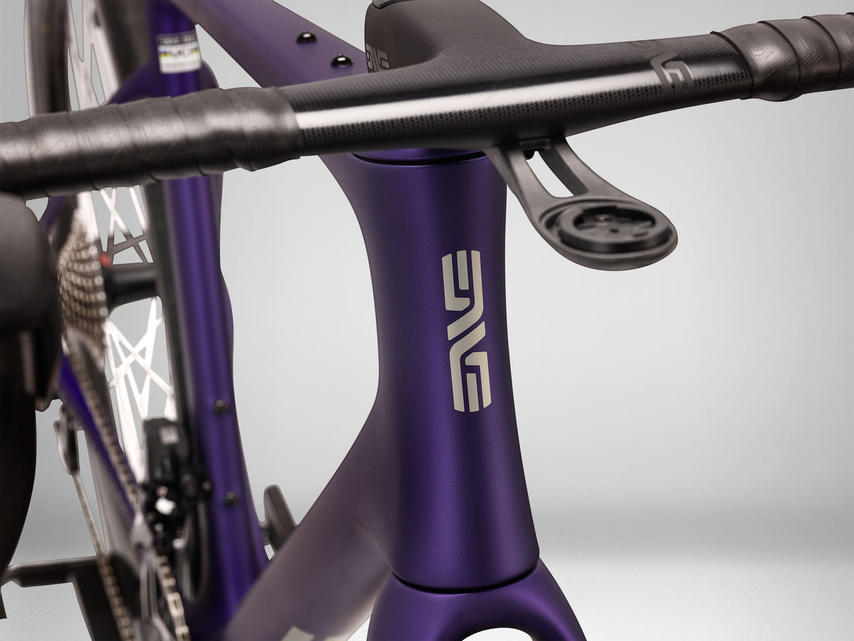 ENVE Fray all-road bike in purple, frame detail