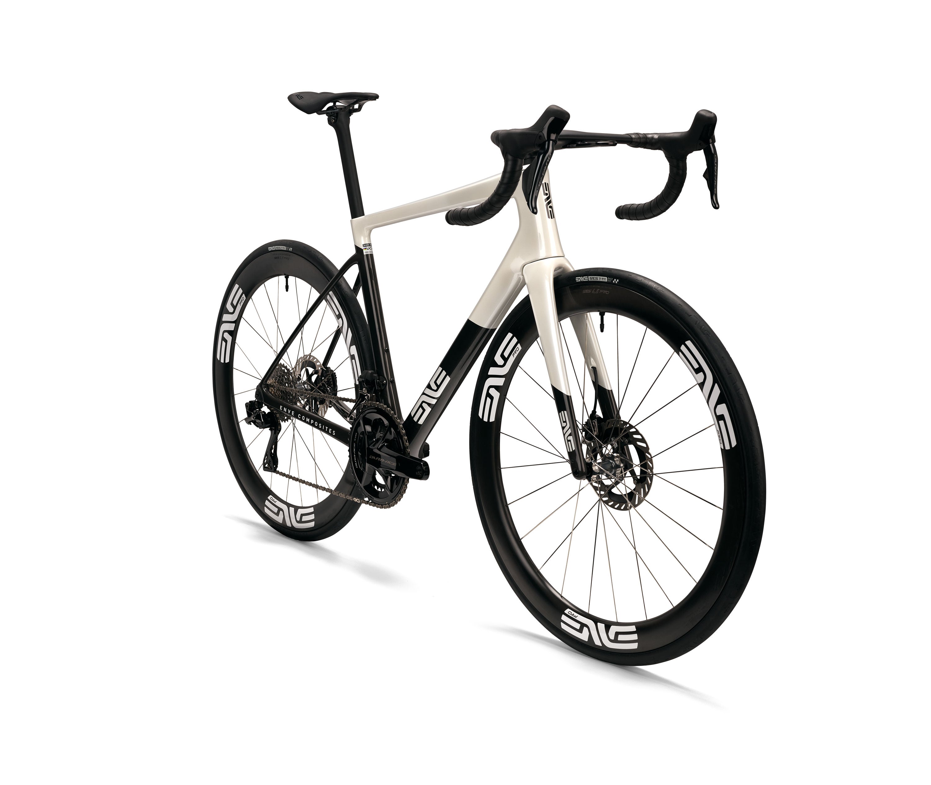 ENVE Melee road bike in Aspen White, front three quarter