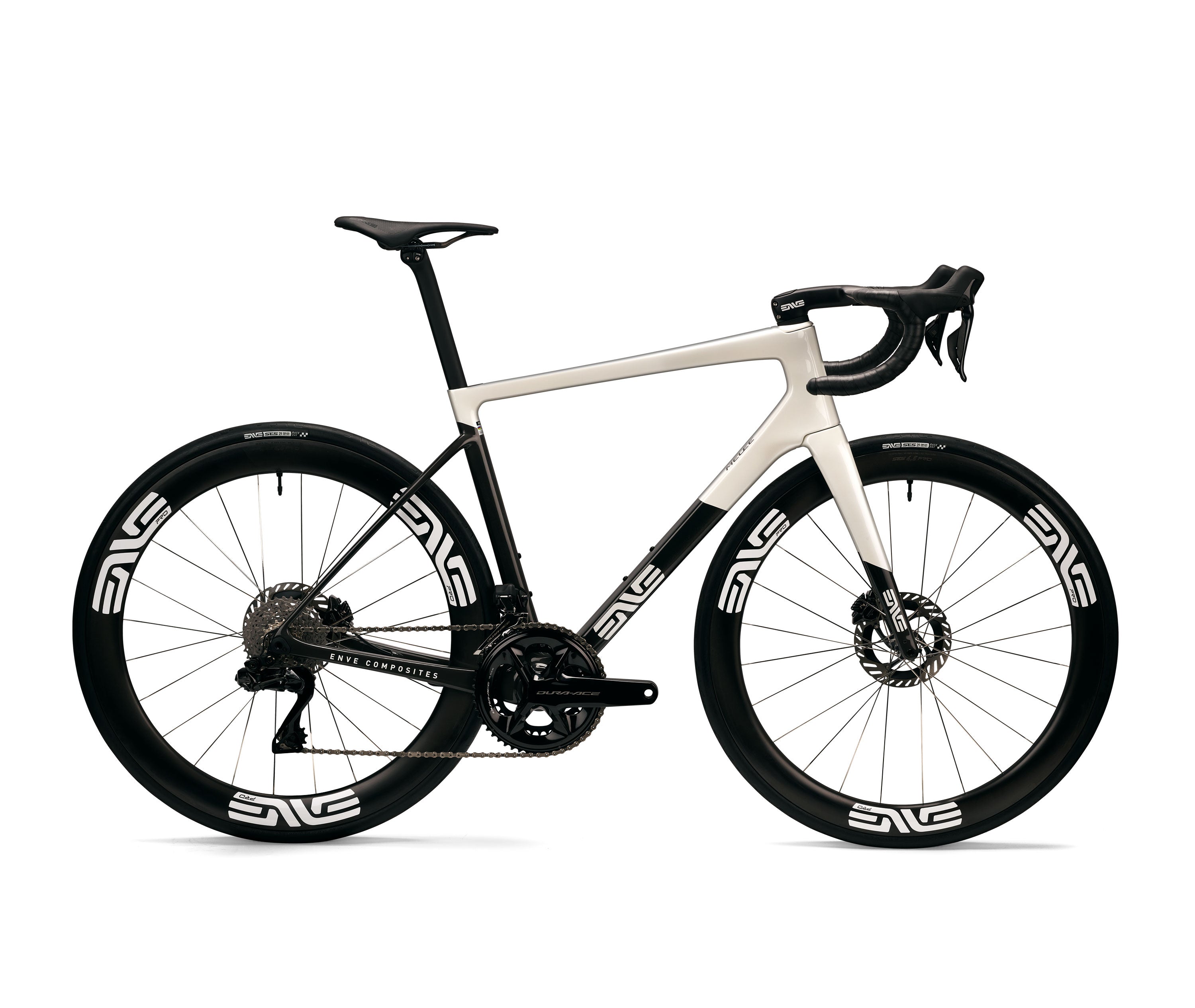 ENVE Melee road bike in Aspen White, side on
