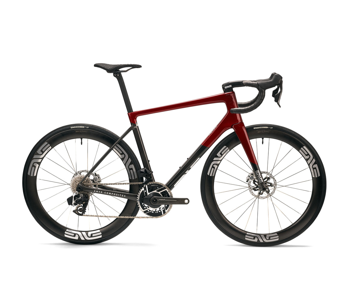 ENVE Melee road bike in Iconic Red, side on