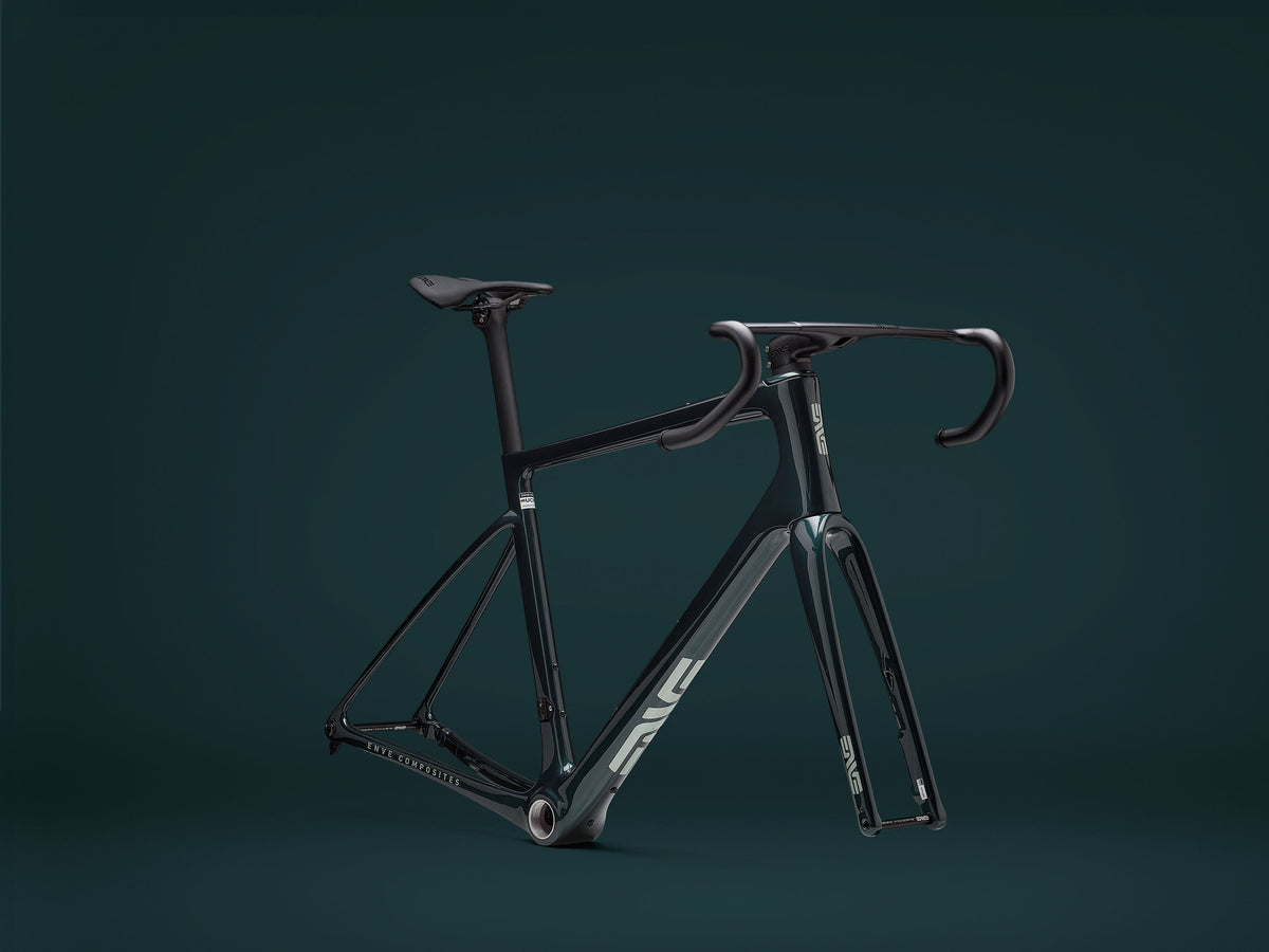 ENVE Fray all-road bike in green, front three quarter
