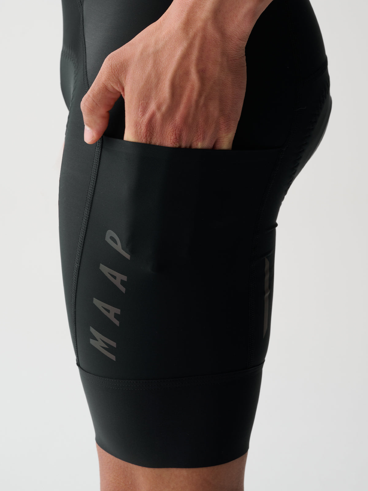 MAAP Team Bib Evo Cargo in Black, bib shorts rear view