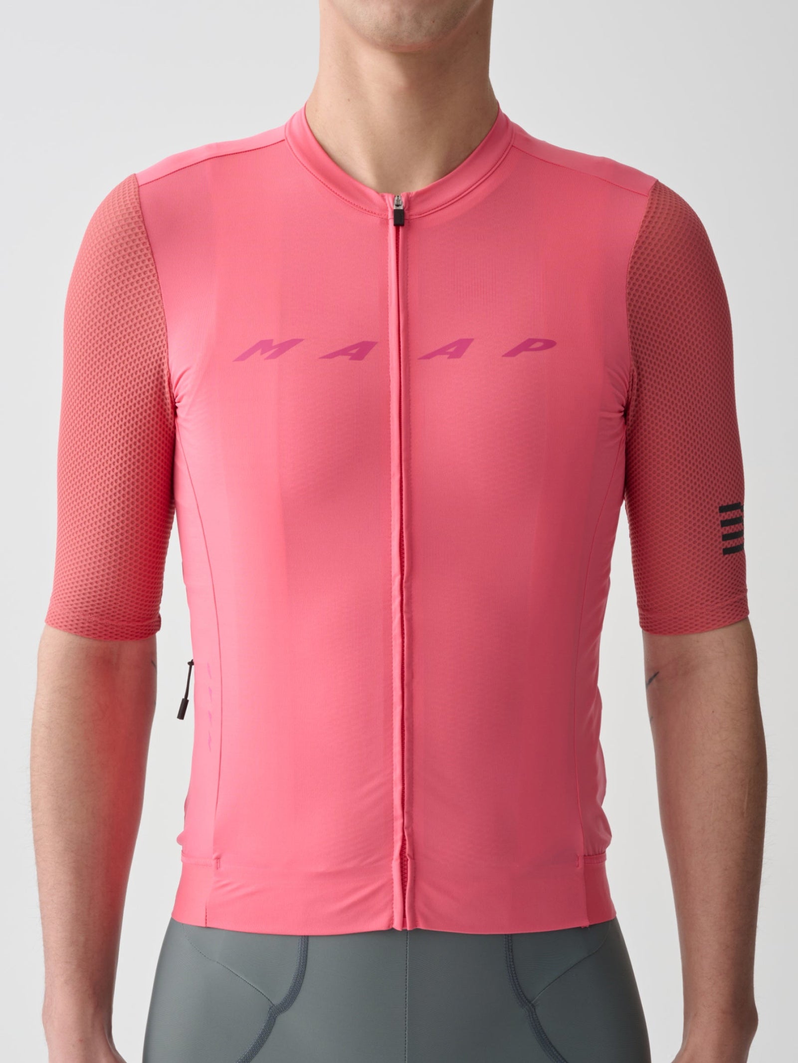 MAAP Evade Pro Base Jersey 2.0 in Epic Pink, jersey side profile