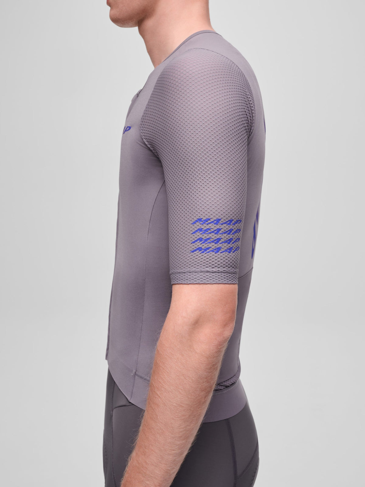 MAAP Pro Emerge Men's Jersey, cycling jersey side view with mesh sleeve