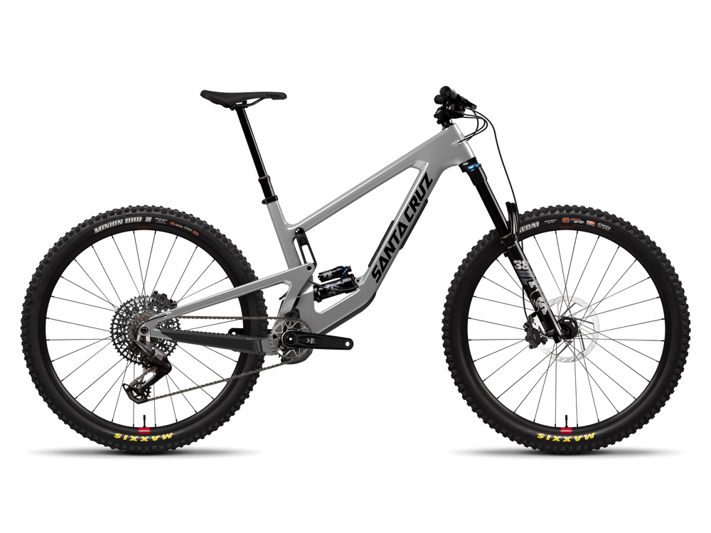 Santa Cruz Megatower 90, enduro mountain bike in gloss silver