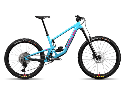 Santa Cruz Nomad Deore, enduro mountain bike in gloss aqua magenta