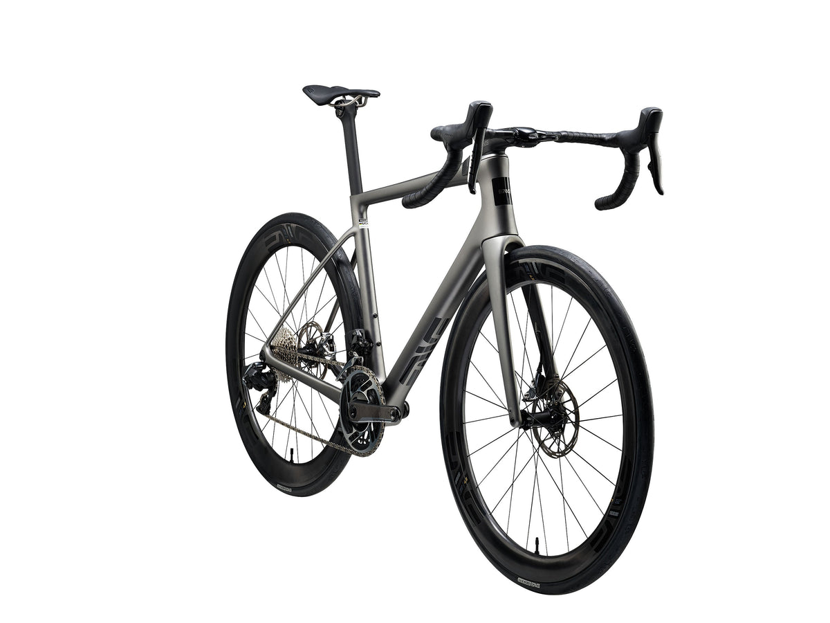 ENVE Melee road bike in Damascus, front three quarter