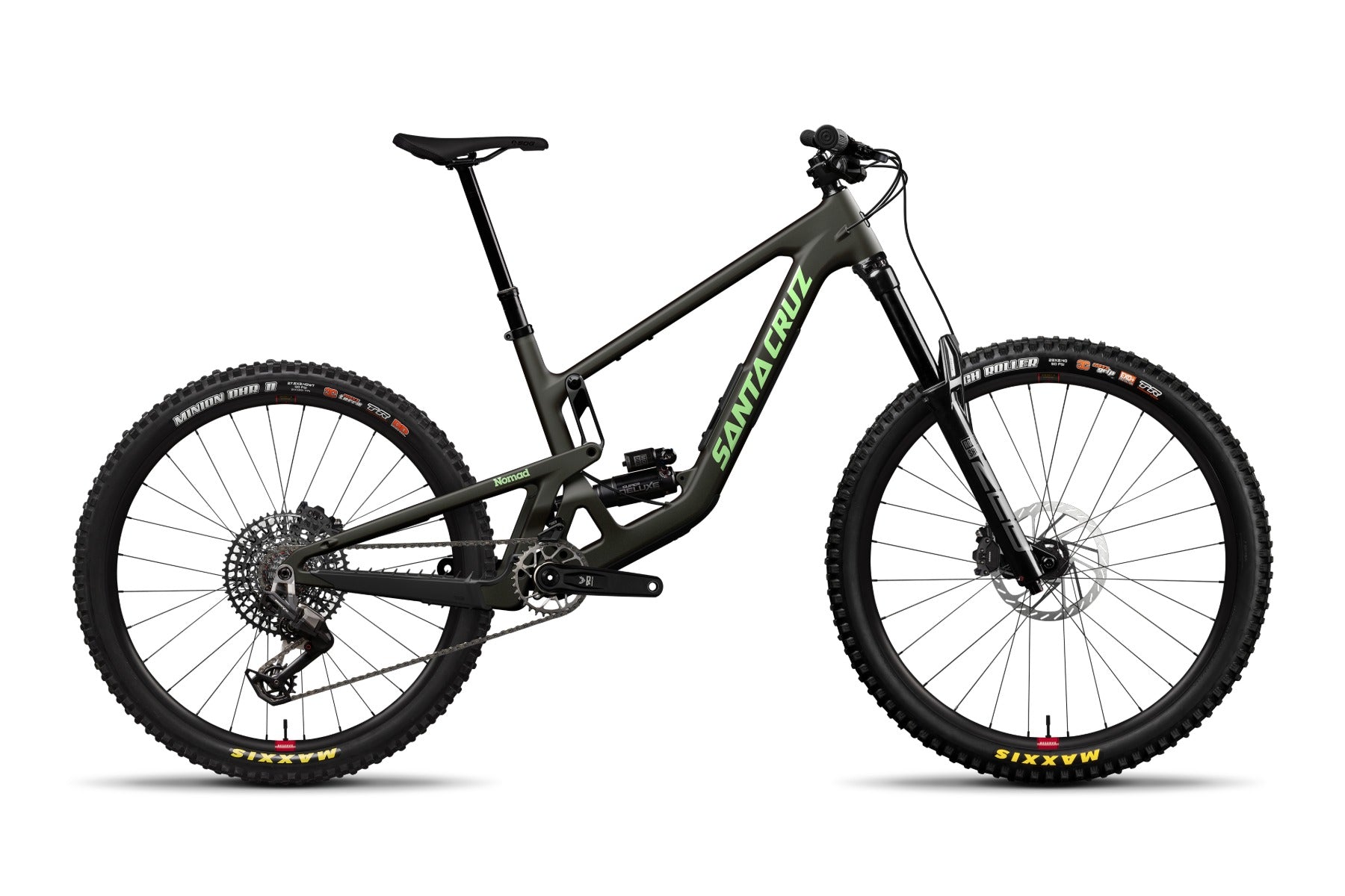 Santa Cruz Nomad 7, enduro mountain bike CC 90 build in Matte Metallic Earth