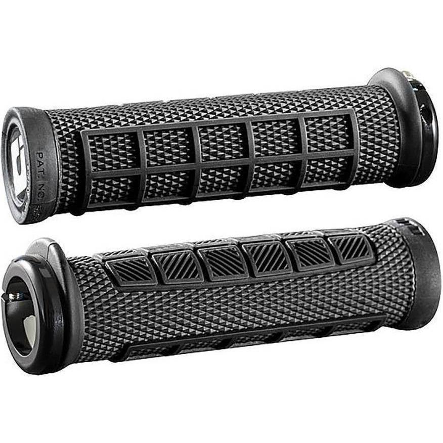 ODI Elite Pro V2.1, lock-on grips in black showing half-waffle pattern