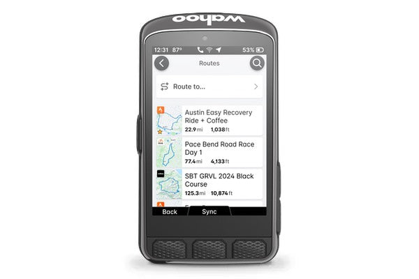 Wahoo ELEMNT Ace, on-device smart navigation