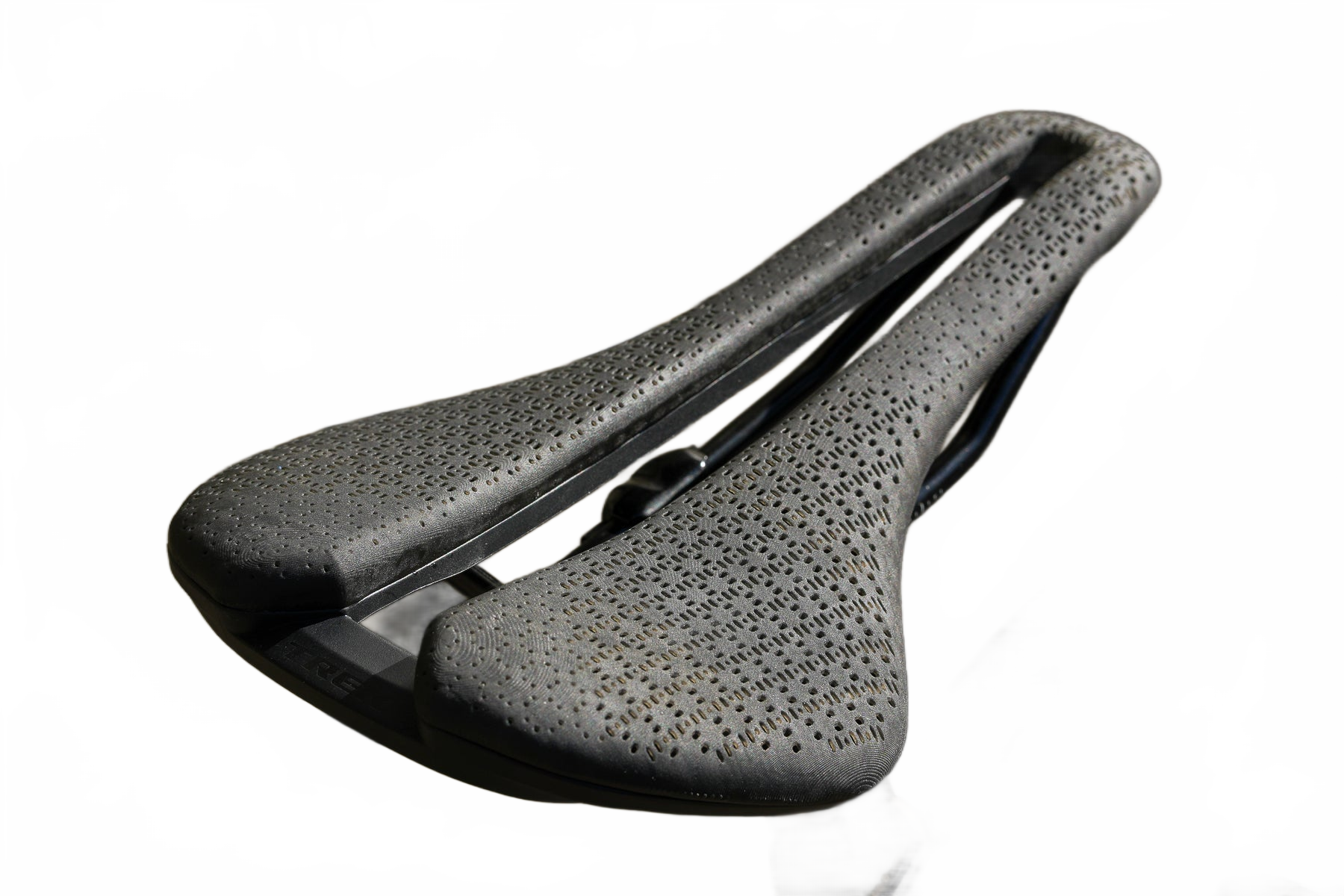 Bontrager Aeolus Elite Saddle, short-nose road saddle underside and rails