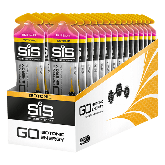 SiS GO Isotonic Energy Gel Fruit Salad, 30 pack box