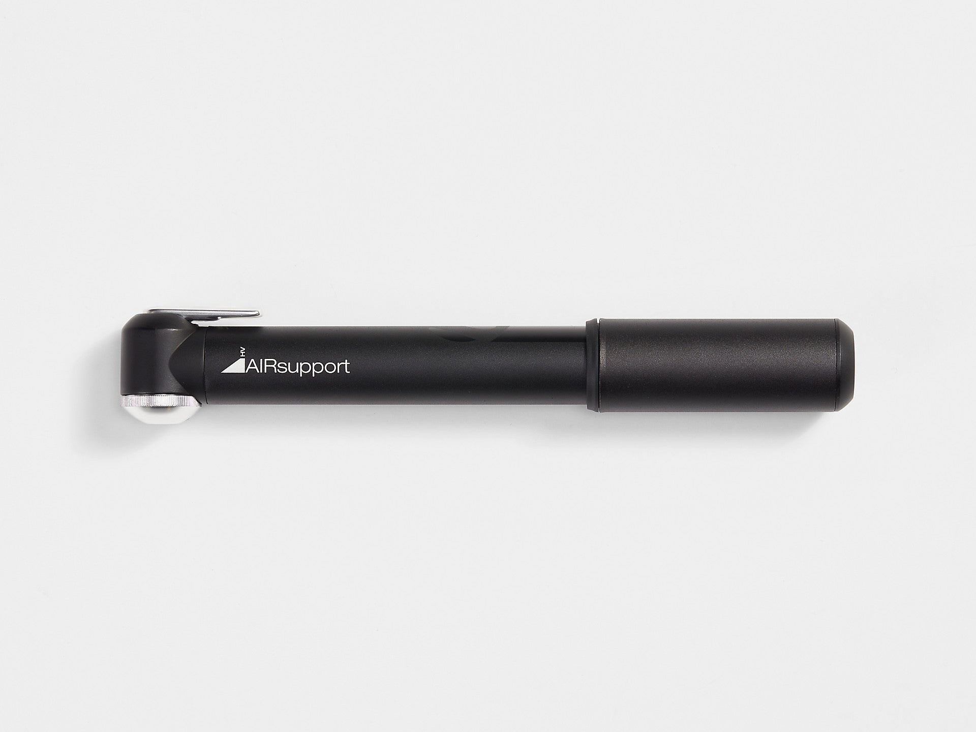 Bontrager Air Support pump on side on white background