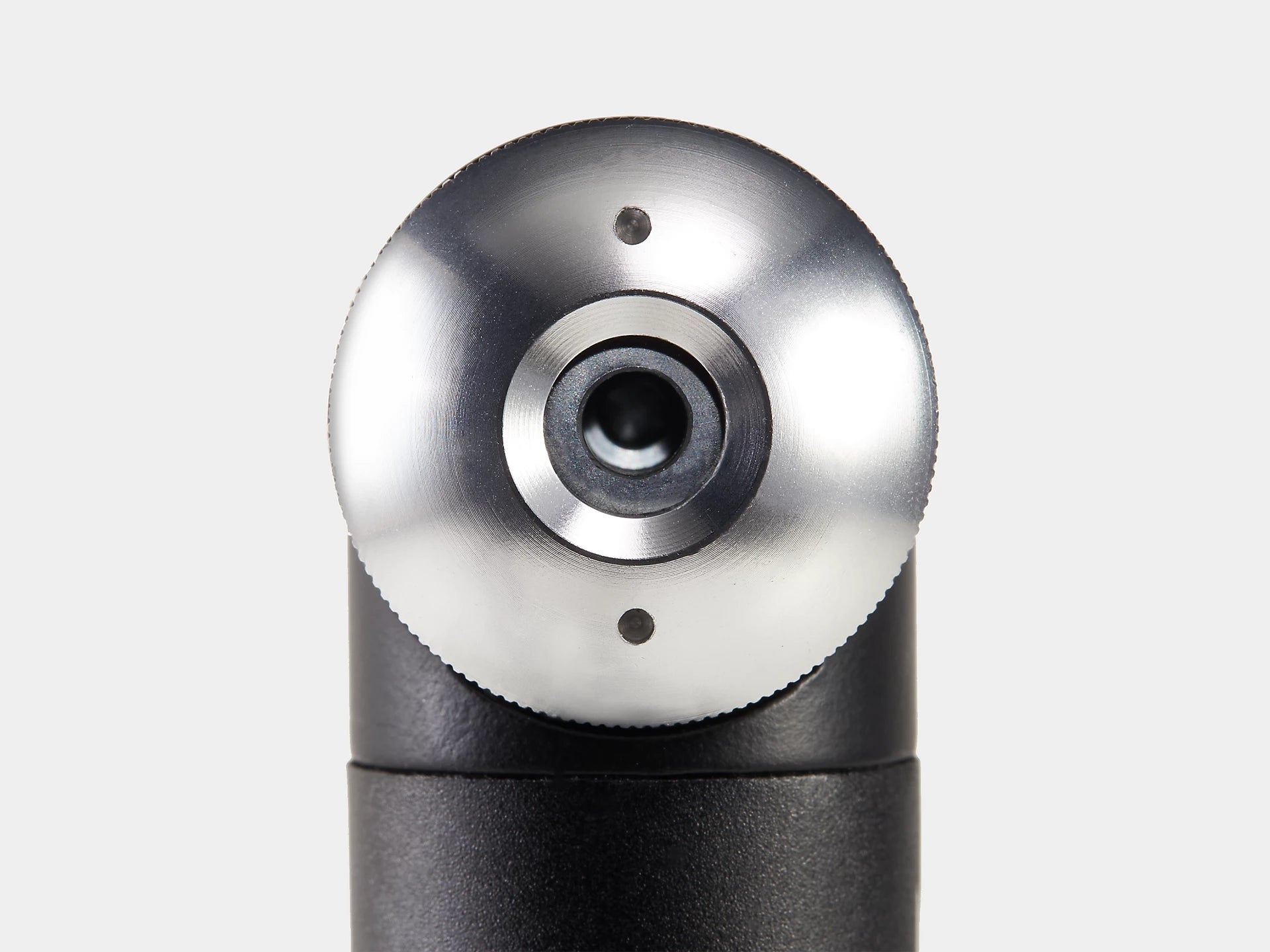 Bontrager Air Support pump zoomed into top part on a white background