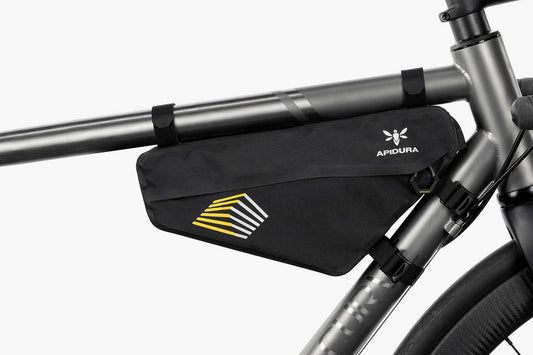 Apidura Racing Frame Pack on middle bar of bike