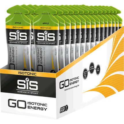 SIS Isotonic Gels apple on a white background